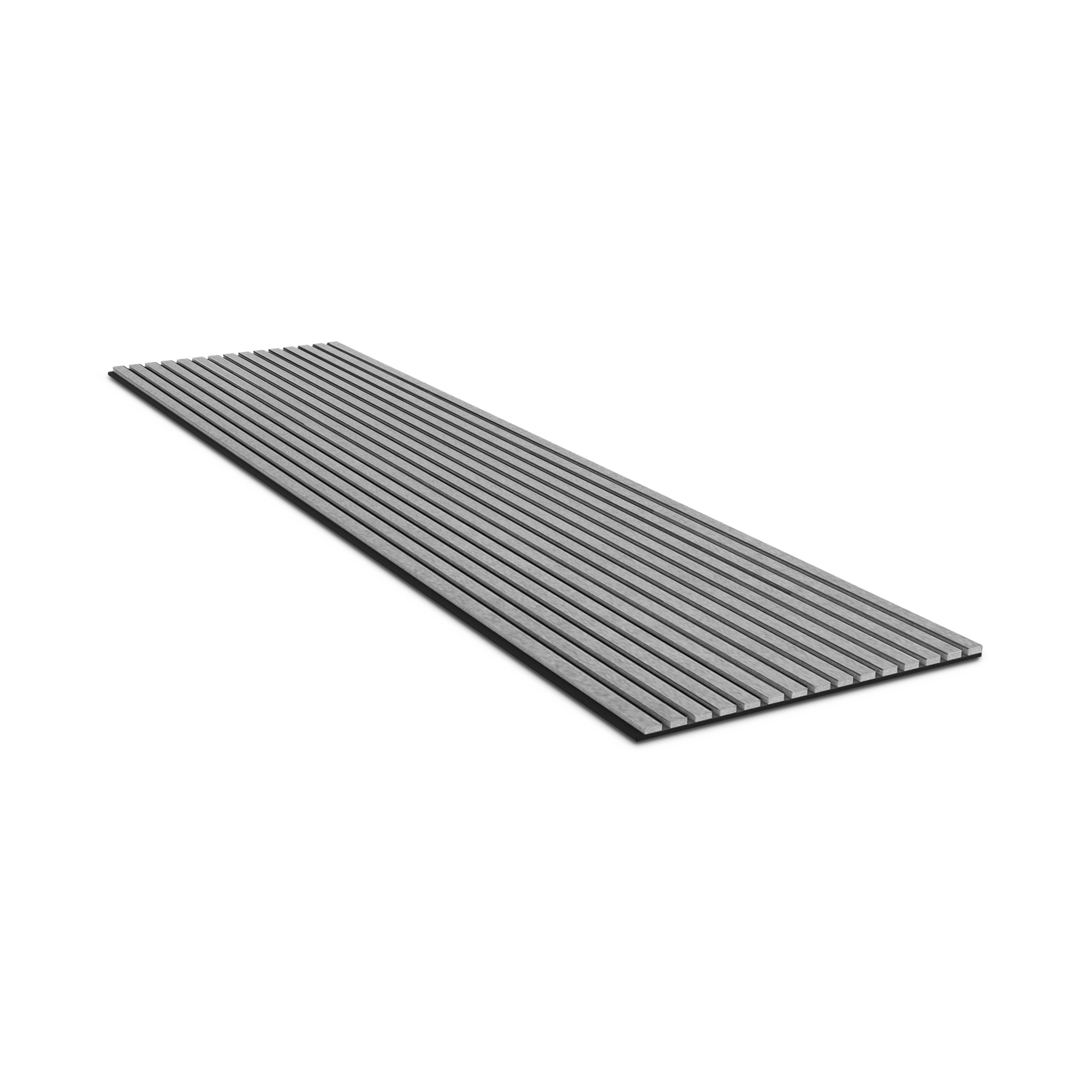 Akupanel | Acoustic Panel / Colored, Industrial / Concrete, Black Felt, 240 x 60 cm
